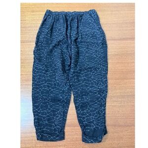 Elemente Clemente 100% Linen Europen Pants Size 2 M Black Gray Print Pants Lagen